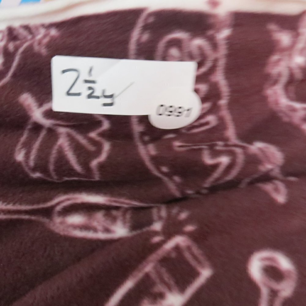 Fleece Fabric Craft Bundle - 4 3/4 yards total Wine Lover and Plaid for Dad - Picture 3 of 3